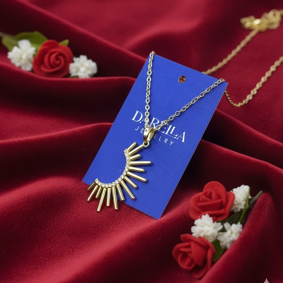 Darella "Günəş Şüası" Qızılı Boyunbağı