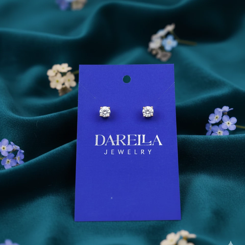 Dareila Jewelry — Klassik Gümüşü Sırğalar (5 mm)